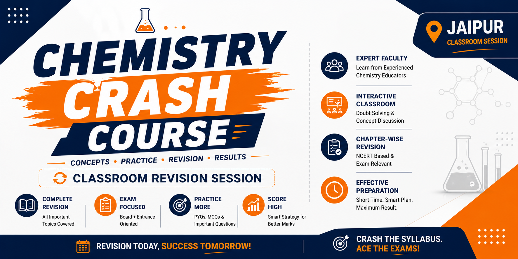 Chemistry Crash Course Jaipur classroom revision session
