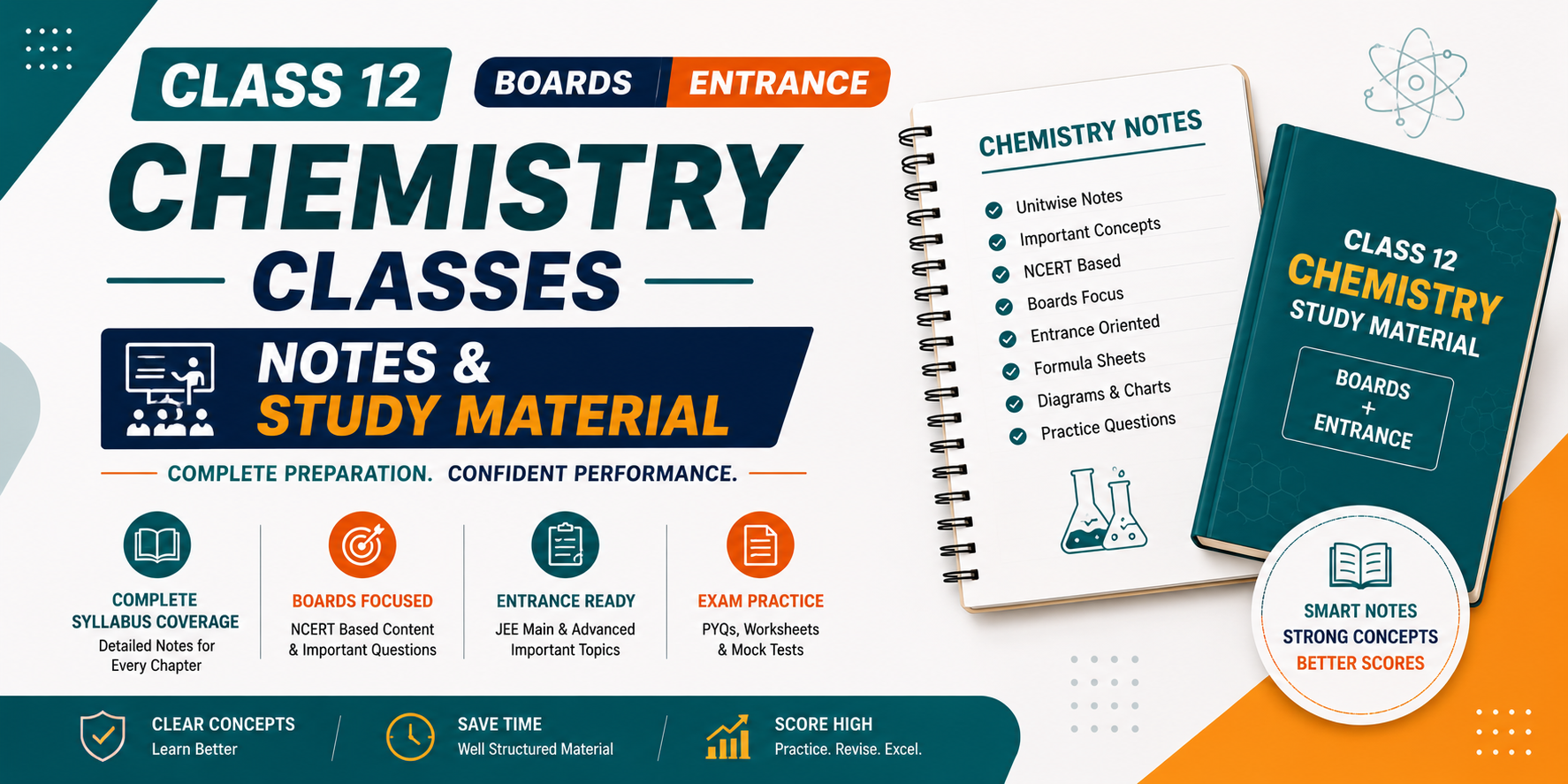 Class 12 Boards Entrance Chemistry Classes notes and study material