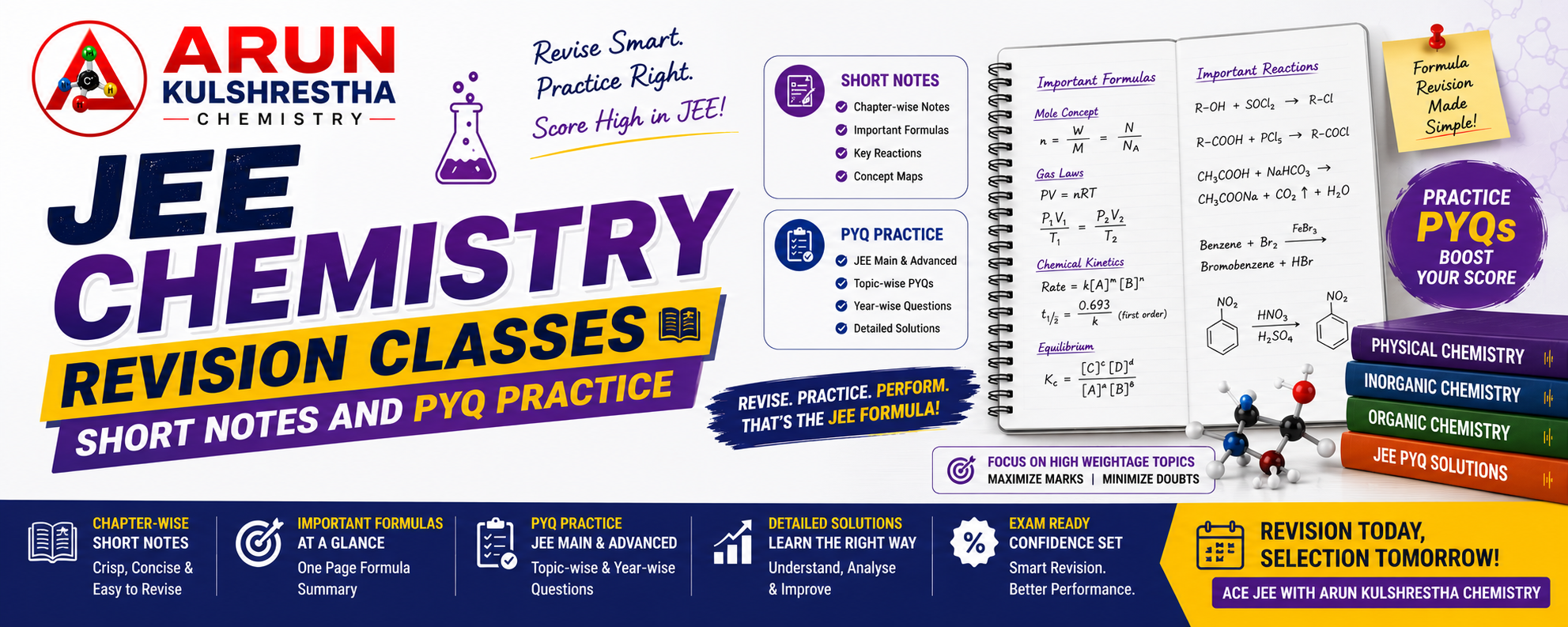 JEE Chemistry Revision Classes Jaipur short notes and PYQ practice